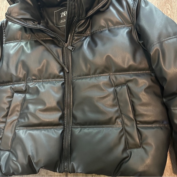 Zara Black Puffer Jacket - Picture 3 of 4